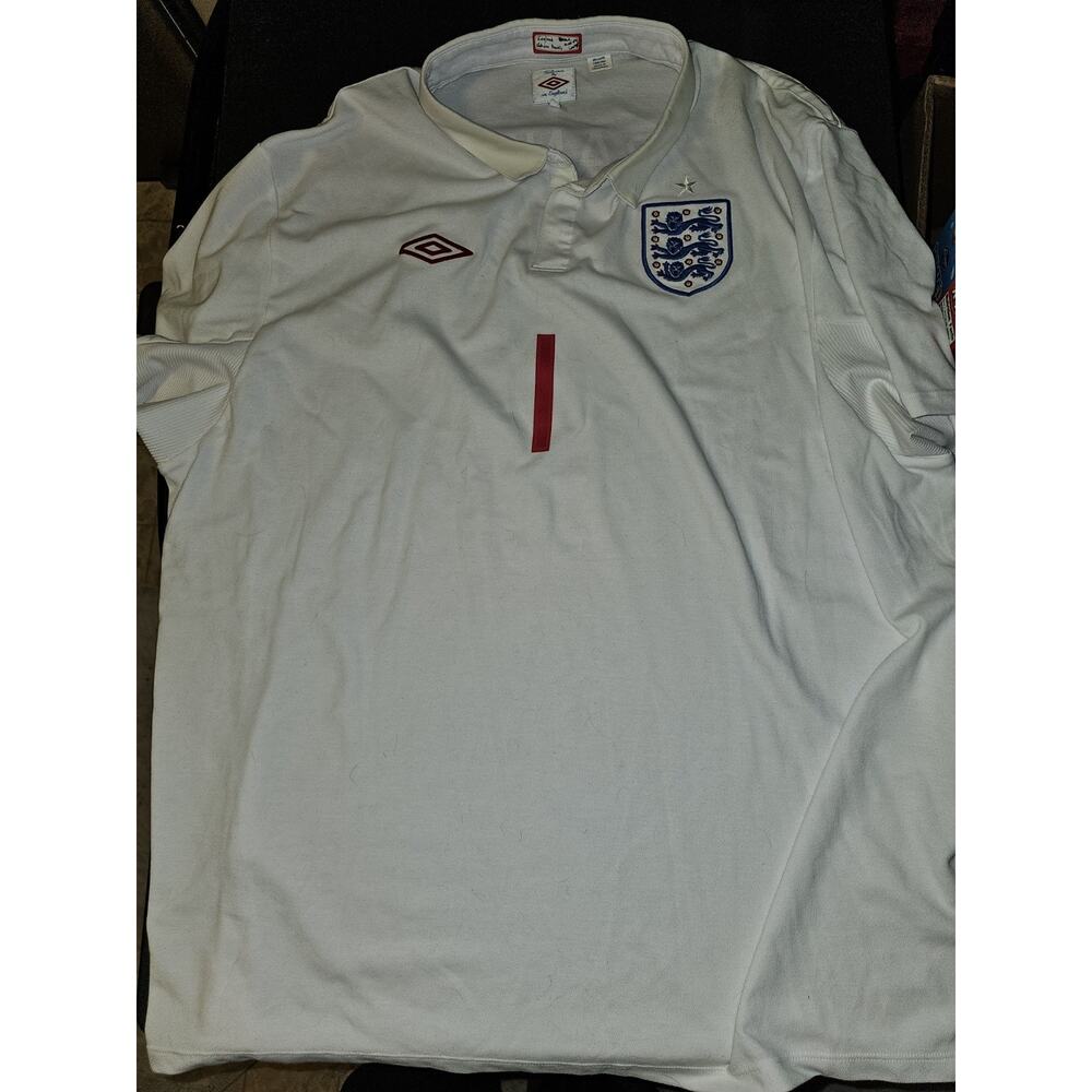 Umbro England National Football Team Banks #1 Jersey Shirt 2010 FIFA World Cup